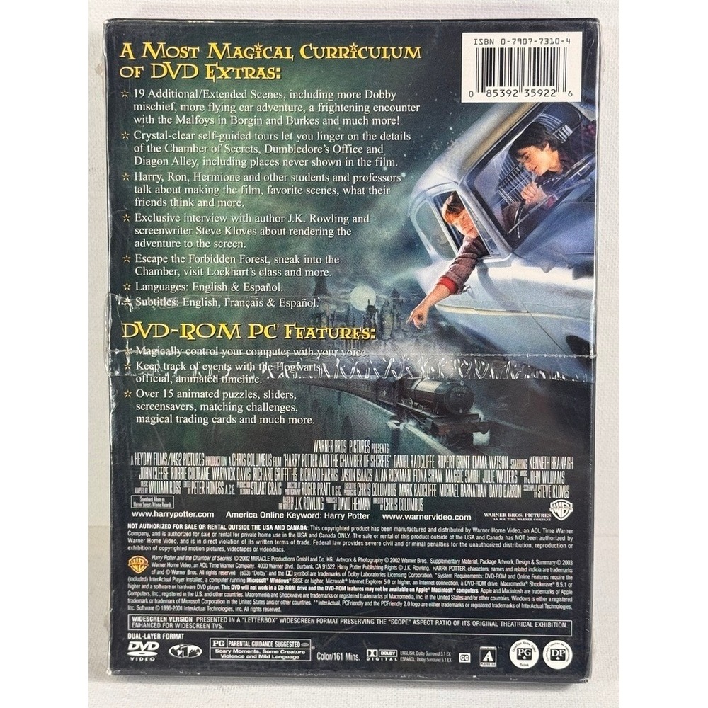 Harry Potter and the Chamber of Secrets DVD Widescreen Edition - Picture 2 of 2